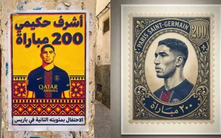 باريس سان جيرمان يحتفي بـ "أسد الأطلس" حكيمي بعد بلوغه المباراة 200 مع الفريق
