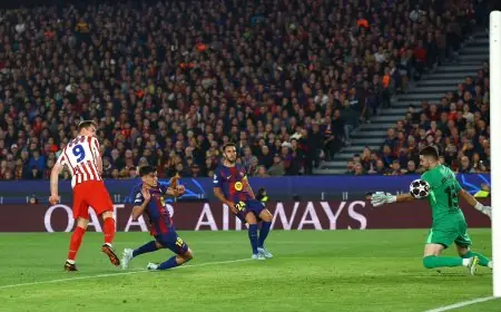 أتلتيكو مدريد يهزم برشلونة ويعقد مهمته في التأهل لنصف نهائي دوري أبطال أوروبا