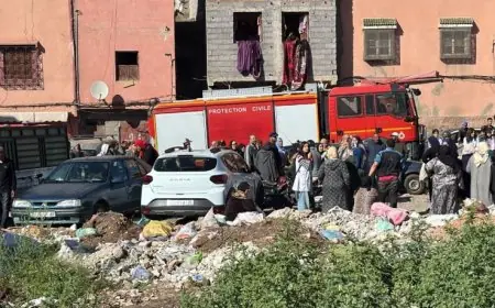 إنقاذ 4 أشخاص بينهم سيدة حامل من تحت أنقاض منزل انهار بمراكش