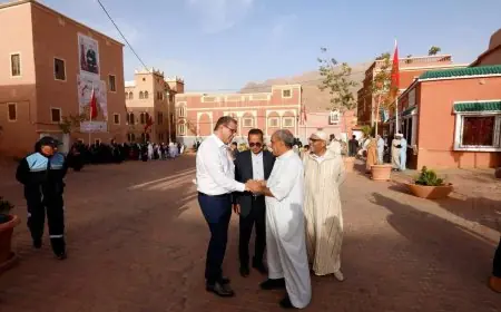 أخنوش يصل إلى مسقط رأسه بمدينة تافراوت