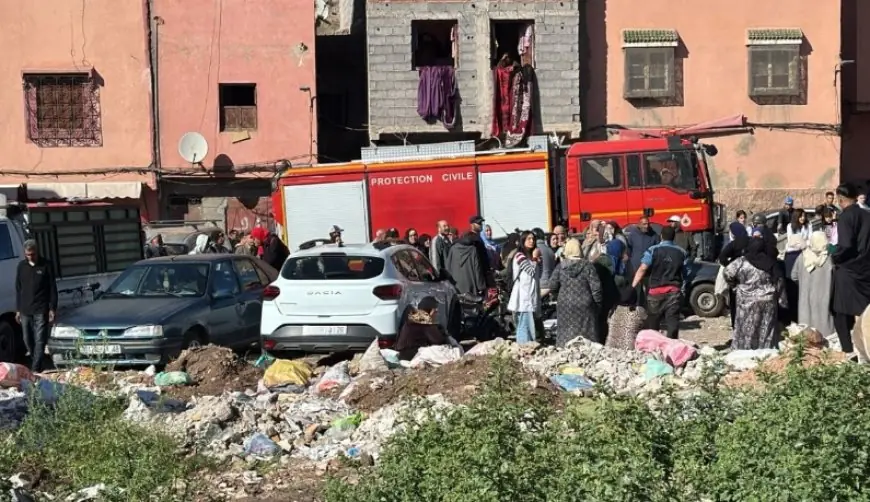 إنقاذ 4 أشخاص بينهم سيدة حامل من تحت أنقاض منزل انهار بمراكش