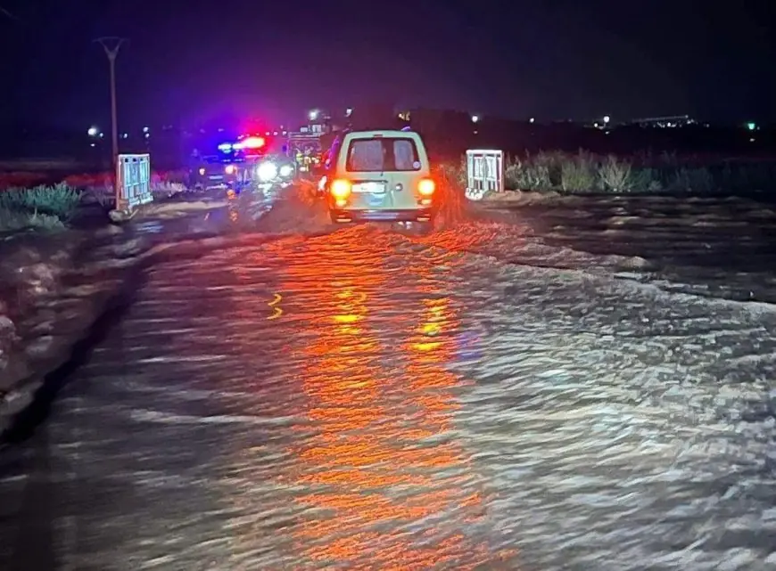 أمطار غزيرة وسيول تقطع الطرق بإقليم قلعة السراغنة