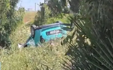 انقلاب سيارة أجرة على الطريق الرابطة بين المحمدية وبوزنيقة