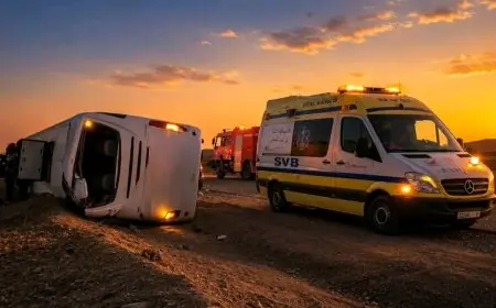 مصرع 4 أشخاص وإصابة العشرات في اصطدام مروع بين حافلة وشاحنة صهريجية بجرسيف