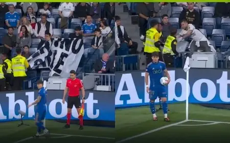 جماهير ريال مدريد غاضبة.. صافرات استهجان ضد مبابي والأمن يتدخل بالبرنابيو لإزالة لافتة تطالب برحيل بيريز