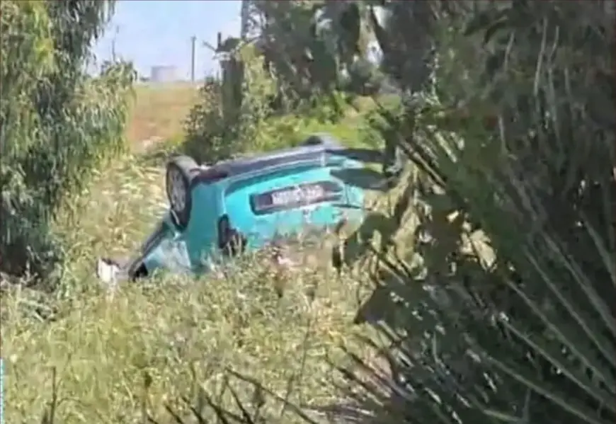 انقلاب سيارة أجرة على الطريق الرابطة بين المحمدية وبوزنيقة