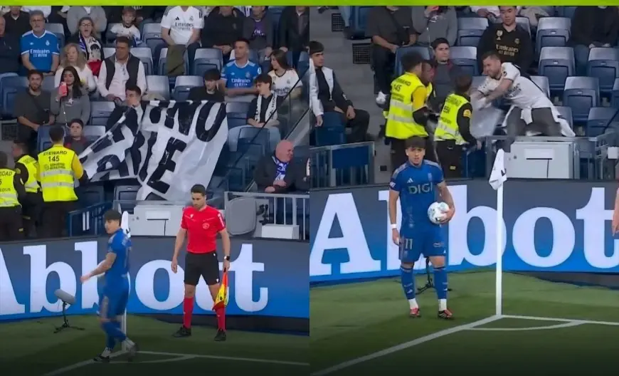 جماهير ريال مدريد غاضبة.. صافرات استهجان ضد مبابي والأمن يتدخل بالبرنابيو لإزالة لافتة تطالب برحيل بيريز