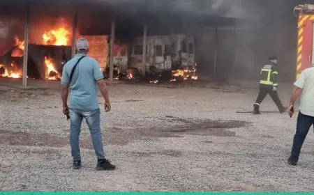 استنفار في نواحي قلعة السراغنة إثر اندلاع حريق مهول داخل مستودع بجماعة الفرائطة