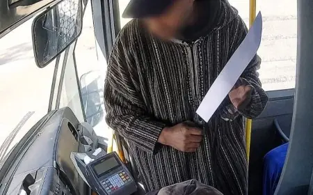 20 سنة سجناً نافذاً لمتهم هاجم حافلة للنقل الحضري بالسلاح الأبيض في الجديدة