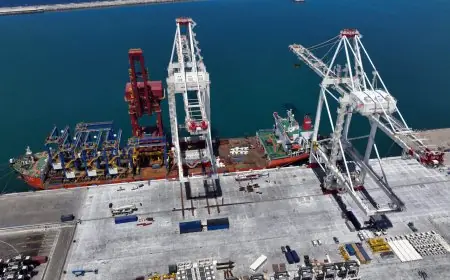 Port Nador West Med : Réception des 3 premiers portiques STS « Super Post-Panamax » au Terminal Est avant son ouverture fin 2026