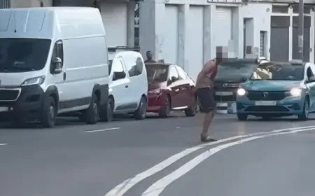 توقيف شخص ظهر في فيديو يهدد المواطنين بالسلاح الأبيض في طنجة