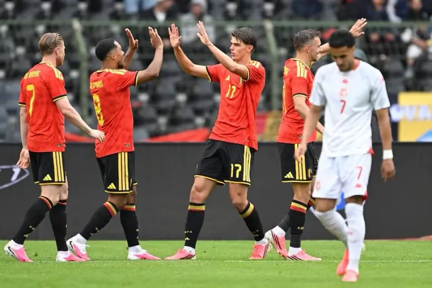 بلجيكا تدك شباك تونس بخماسية نظيفة قبيل انطلاق كأس العالم