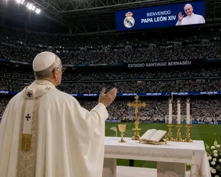 ريال مدريد يقدّم هدية خاصة للبابا خلال استقباله في ملعب سنتياغو برنابيو