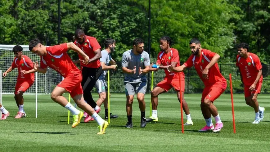 المنتخب المغربي يجري حصة تدريبية في نيوجيرسي قبل السفر إلى بوسطن لمواجهة اسكتلندا