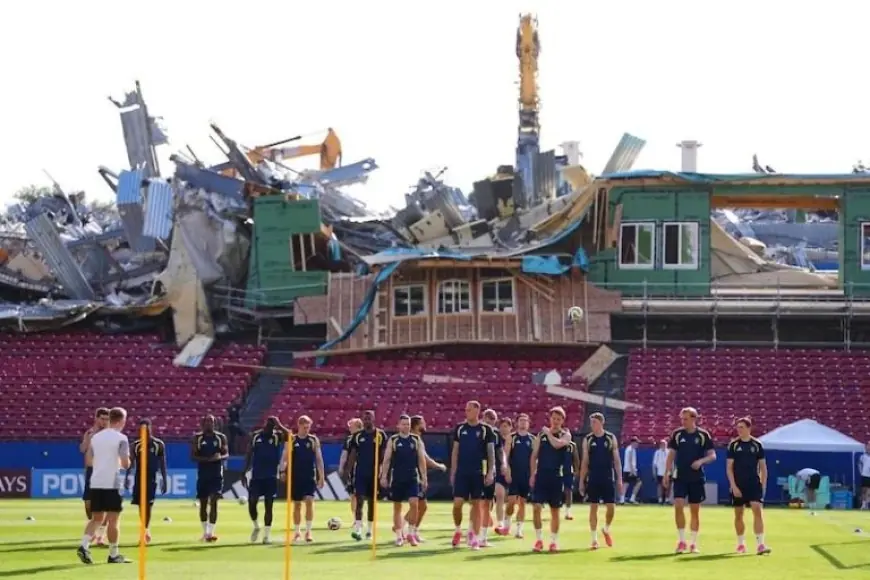 انهيار مدرج في ملعب تدريبات منتخب السويد بكأس العالم 2026