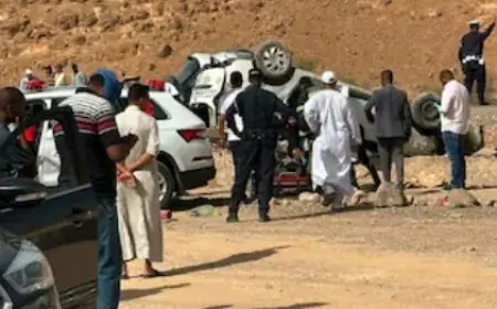 مصرع 5 أشخاص في حادثة سير مميتة بمدخل مدينة طاطا