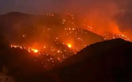 Taroudant : Incendie en cours pour le 2ᵉ jour consécutif dans les hauteurs d’Ounain, forte mobilisation des secours
