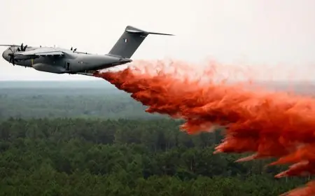 Incendies : premier largage de l’A400M à Lacanau et 25 000 hectares brûlés à l’ouest de Madrid