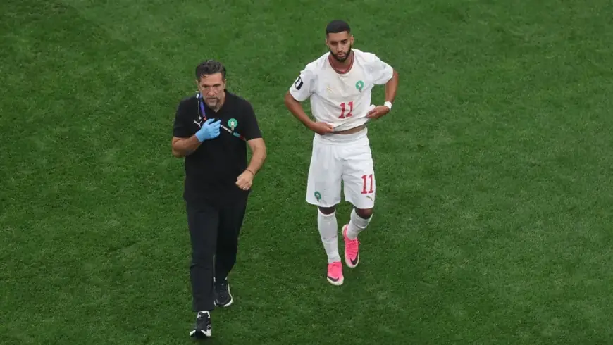 وهبي ينتظر التقرير الطبي النهائي لإسماعيل الصيباري لحسم مصير مشاركته ضد فرنسا
