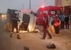 اصطدام حافلة لنقل العمال بسيارة نواحي اشتوكة ايت باها يخلف 14 مصابا