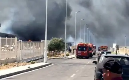فرق الوقاية المدنية تسيطر على حريق المنطقة الصناعية TAC 1 في الفحص أنجرة