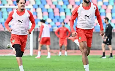 المنتخب المغربي يخوض أول حصة تدريبية في جنوب أفريقيا لمواجهة ليسوتو