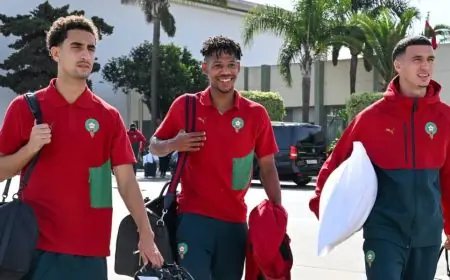 المنتخب المغربي يصل إلى طنجة استعداداً لمواجهة مالي ودياً