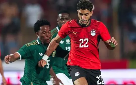 المنتخب المصري ينهزم أمام جنوب إفريقيا وديا