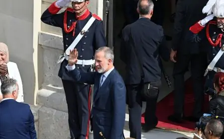 Le Roi d'Espagne Felipe VI en visite à Sebta occupée