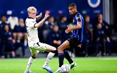 كلوب بروج يهزم إنتر ميلان برباعية في دوري أبطال أوروبا