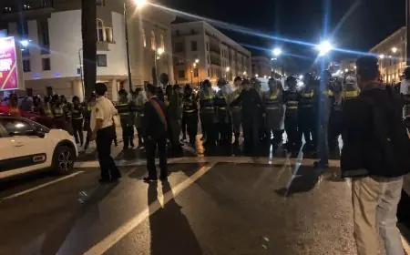 الرباط... اعتصام لأساتذة التعليم أمام البرلمان وتدخل القوات العمومية