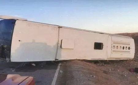 النيابة العامة تأمر بفتح بحث في حادث انقلاب حافلة بزاكورة