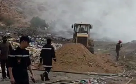حريق مطرح النفايات بتافراوت يستنفر السلطات والجماعة تعزز إجراءات المراقبة