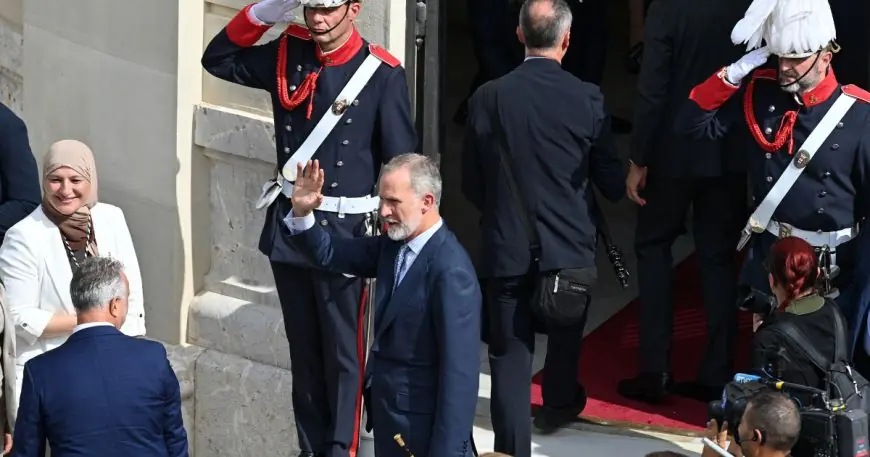 Le Roi d'Espagne Felipe VI en visite à Sebta occupée