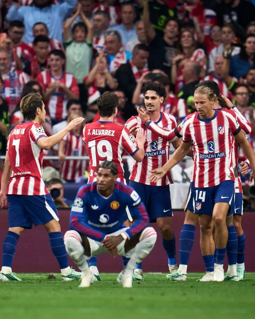 أتلتيكو مدريد يفوز على مانشستر يونايتد بثنائية نظيفة في دوري أبطال أوروبا