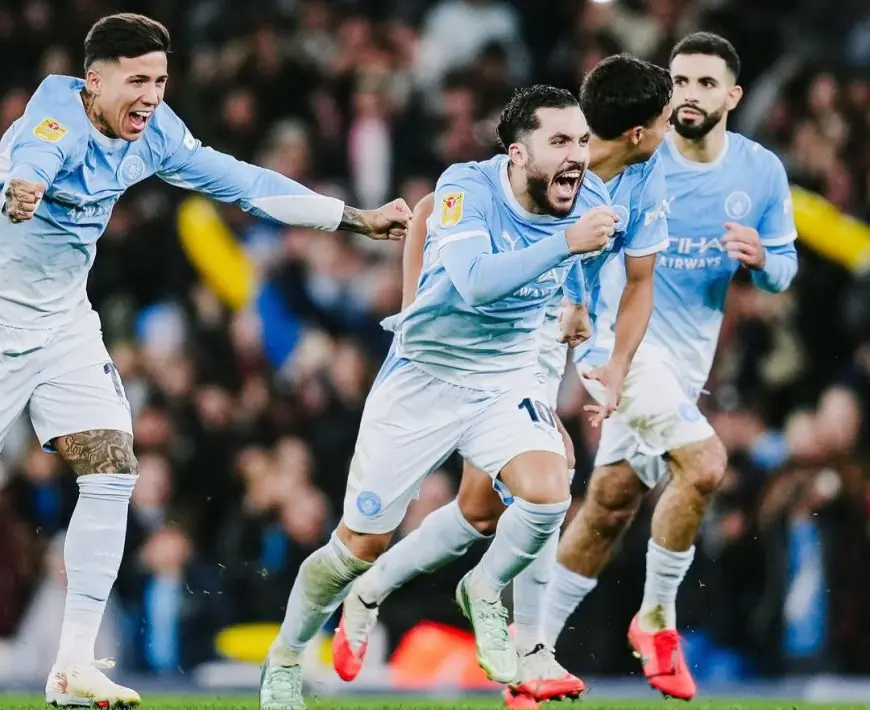 مانشستر سيتي يهزم برايتون بركلات الترجيح ويبلغ ربع نهائي كأس الرابطة