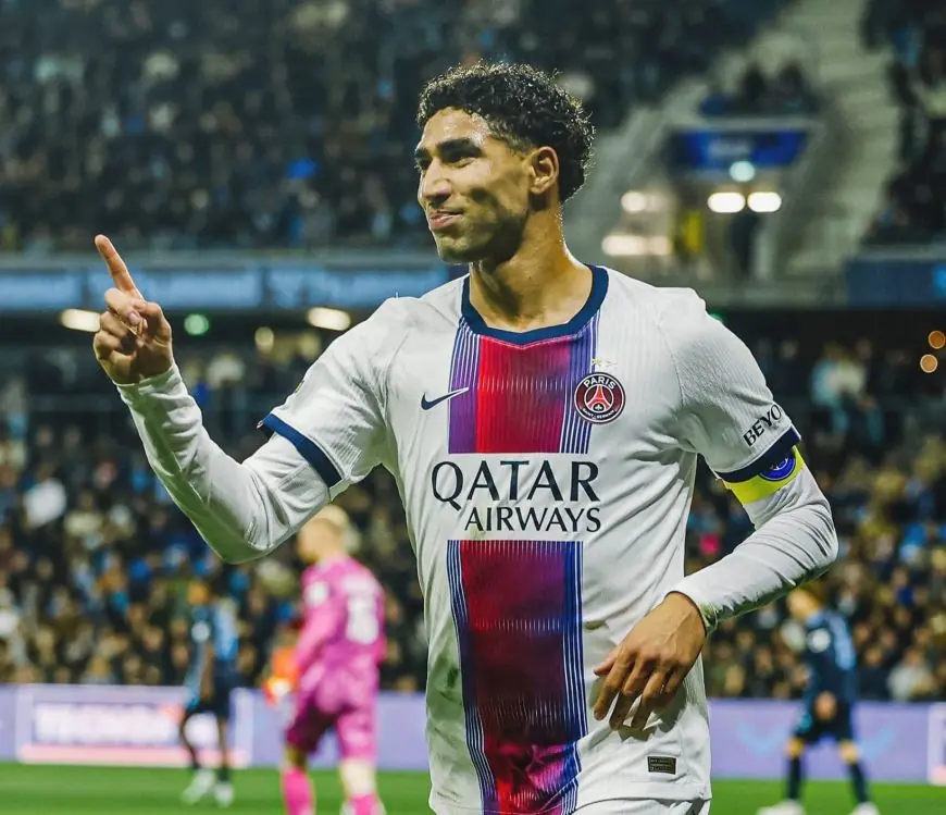 حكيمي يساهم في فوز باريس سان جيرمان على لوهافر بخماسية في الدوري الفرنسي